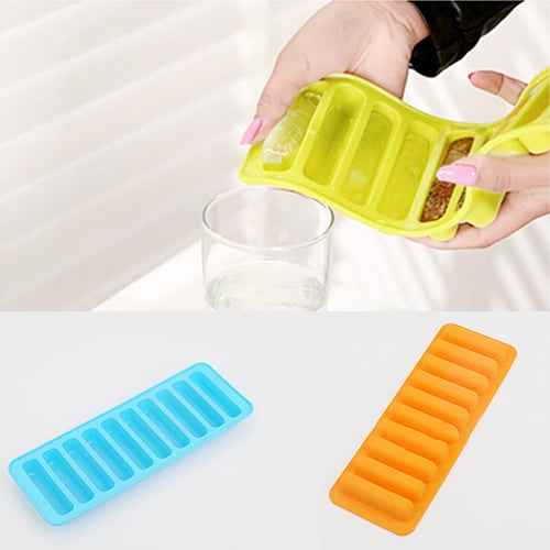 DIY Ice Cube Tray Silicone Ice Mould Water Stick Bottle Ice Cream Maker Tool UK 