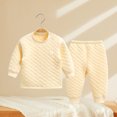 thumbnail image 2 of HXWCHs Toddler Baby Boy Fall Winter Outfits Long Sleeve Sweatshirt Pullover Pants 2Pcs Clothes Sets Size: 12-18 Months Light Yellow, 2 of 3