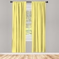 thumbnail image 3 of Ambesonne Geometric Curtains, Circles Geometric Art, Pair of 28"x63", Yellow and White, 3 of 5