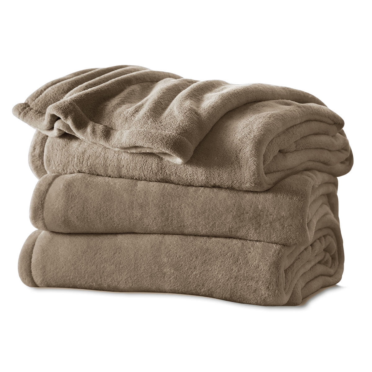 Sunbeam Microplush Comfy Toes Electric Heated Throw Blanket Foot Pocket  Mushroom - Walmart.com