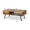 thumbnail image 2 of Gymax Retro Coffee Table Mid Century Modern Living Room Furniture w/Open Storage Shelf, 2 of 10
