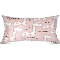 thumbnail image 2 of Pink Giraffe Plush Pillow Case, Zippered Bed Pillow Pillowcases, Super Soft and Cozy Pillowcase Covers for Sleep Decor Giftsation - King Size 20x40in, 2 of 7