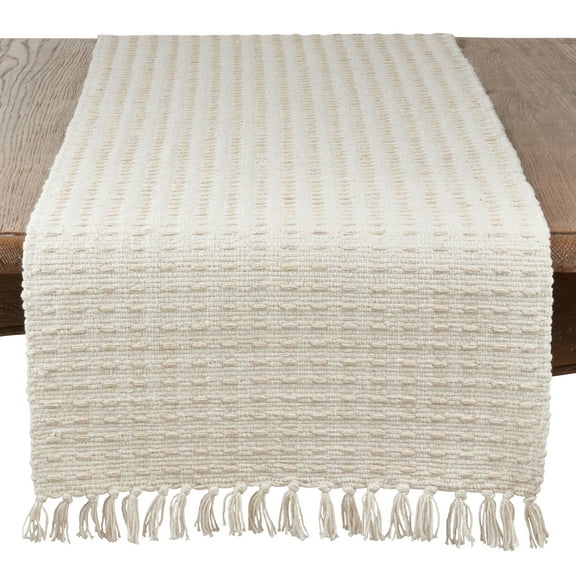 Saro Lifestyle Dashed Woven Table Runner