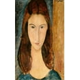 thumbnail image 2 of Modigliani, Amedeo 21x32 Gold Ornate Wood Framed with Double Matting Museum Art Print Titled - Jeanne Hebuterne, 1919, 2 of 4