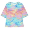 thumbnail image 7 of Oversized T Shirts for Kids, Teen Girls Summer Tunic Top Casual Short Sleeve Tie Dye Basic Tee Shirt 2025 Trendy Clothes, 7 of 7