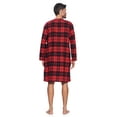 thumbnail image 3 of Ashford & Brooks Mens Flannel Plaid Long Sleep Shirt Henley Nightshirt, 3 of 6