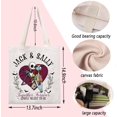 thumbnail image 2 of Movie Inspired Gift Jack And Sally Lover Tote Bag Valentine Gothic Gift Simply Meant To Be Handbag, 2 of 6
