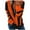 Z-189Orange, variant on FAOWME Ladies T Shirt Zipper V Neck Long Sleeved Strip Printing Comfortable Fashion Top For Casual Daily Wear,Blue,L