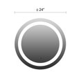 Round LED Wall Mounted Bathroom Mirror with Dimmable Touch Dimmer
