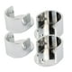thumbnail image 1 of Soporte de varilla redonda de metal para armario de 25mm de diámetro tono plateado 4pcs, 1 of 4