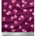 thumbnail image 1 of Soimoi Cotton Poplin Fabric Magnolia Floral Fabric Prints by Yard 56 Inch Wide, 1 of 1