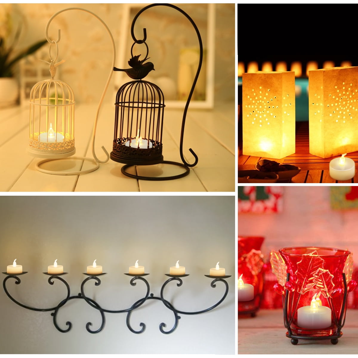 Battery Operated LED Tea Lights:50 Pack Flameless Votive Candles Lamp Realistic and Flickering for Wedding Holiday Party Home Decoration