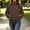 Brown, variant on Qiggri Womens Polka Dot Jacket Drawstring Hem Button Front Cropped Lightweight Jacket Relaxed fit Coat with Pockets Summer Fall L