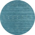thumbnail image 1 of Ahgly Company Indoor Round Contemporary Blue Ivy Blue Abstract Area Rugs, 6' Round, 1 of 6