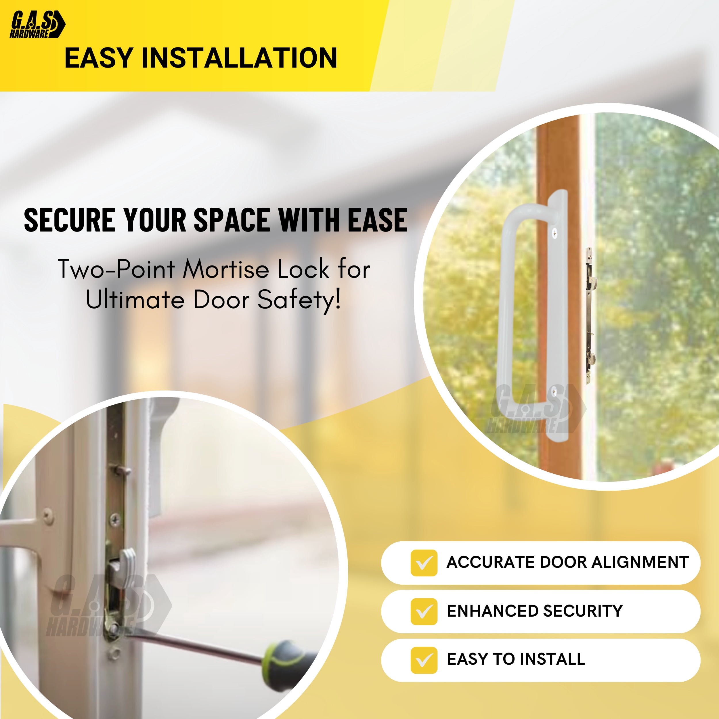 Multipoint Mortise Lock For Sliding Glass Doors – Stainless Steel Security Lock With Keeper