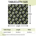 thumbnail image 2 of Black Soccer Balls with Green Elements Pattern Square Fitted Tablecloth with Elastic Edge,Square Table Cover,Washable Elastic Table Cover for Home Kitchen Party Decor 34"x34", 2 of 6