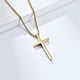 thumbnail image 4 of Collar de cruz de acero de titanio simple sin género, personalidad de nicho brillante, colgante de cadena de suéter para hombres y mujeres, 4 of 5
