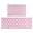 Pink Cute French, variant on White Boston Terrier and Flower Kitchen Rugs Sets Of 2,Anti Fatigue Kitchen Mat Rugs Non Slip Washable,Decorative Kitchen Floor Mats for Kitchen,Sink,Laundry,17"x30" 17"x47"