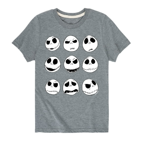The Nightmare Before Christmas - Jack Face Grid - Youth Short Sleeve Graphic T-Shirt
