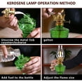 Large Glass Kerosene Oil Lamp Lantern Vintage FourClaw Lamp Head Clear