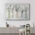 thumbnail image 2 of PixonSign Canvas Print Wall Art Wood Panel Flowers In Glass Vases Nature Wilderness Illustrations Modern Art Botanical Floral Farmhouse/Country Relax/Calm/Cozy for Bedroom - 32"x48", 2 of 5