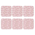 thumbnail image 2 of Lsque with red Easter eggs Pattern 4" Drink Coasters Set of 6, Leather Absorbent Coasters, Table Coaster Set Decorative Coffee Cup Coasters Housewarming Gift,Square, 2 of 7