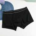 thumbnail image 5 of Calzoncillos Bóxer de algodón para hombre, ropa interior suave y transpirable a la moda, calzoncillos Bóxer de cintura media de algodón de punto cómodos para adultos, 5 of 5