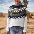 thumbnail image 2 of Bovemsi Womens Sweaters Pullover Fall Winter Casual Loose Long Sleeve Knitted Tops Cute Sweaters, 2 of 5