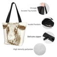 thumbnail image 5 of Uemuo Cow Print Tote Bags for Women,Large Capacity Corduroy Bag,Reusable Grocery Shoulder Bag,Beach Tote with Zipper Closure, Daily Essentials, 5 of 7
