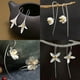 thumbnail image 2 of Pendientes largos de plata de ley 925 con flores para mujer, elegante, para prevenir alergias, nuevo diseño, joyería de moda Tan Jianjun unisex, 2 of 2
