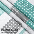 thumbnail image 5 of 36 Inch Shower Curtain Small Stall Green Shower Curtain Set with Hooks Summer Ocean Beach Theme Shower Curtains for Bathroom Decor Geometric Bath Curtain Aqua Seafoam Sea Foam Mint Green Spa Blue, 5 of 6
