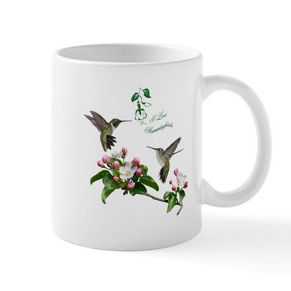 CafePress - Hummingbirds Mug - 11 oz Ceramic Mug - Novelty Coffee Tea Cup
