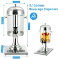 thumbnail image 6 of TEQIN 4.4 Gallon Commercial Drink Dispenser, Stainless Steel Beverage Dispenser With Ice Core, Stand & Spigot For Cold Juice, Iced Tea And Lemonade At Parties & Weddings, 6 of 7