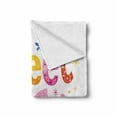 thumbnail image 2 of 16th Birthday Soft Flannel Fleece Throw Blanket, 16 Hearts Stars and Flowers Unique Girls Joyous Fun Design, Cozy Plush for Indoor and Outdoor Use, 60" x 80", Multicolor, by Ambesonne, 2 of 6