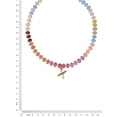 thumbnail image 2 of Time and Tru Goldtone Multicolored Bead Initial "X" Necklace, 2 of 6