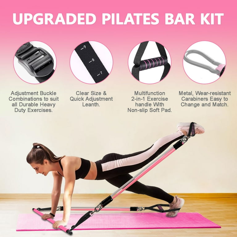 Pilates Bar Kit with Resistance Bands, Upgraded Multifunctional