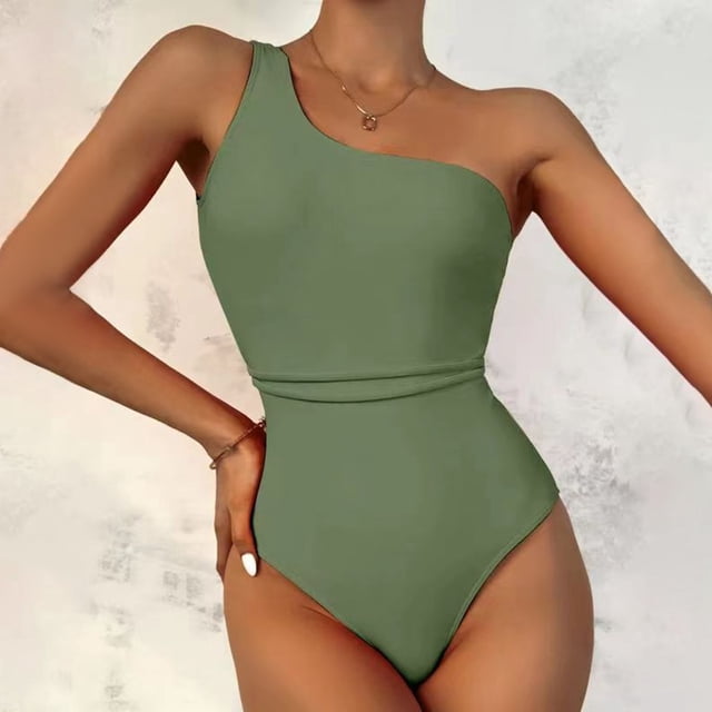 WILLBEST Traje de Baño Natacion Traje de Baño Mul Color Sólido Sin Espalda Sexy A La Moda para Mujer