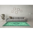 thumbnail image 3 of Ahgly Company Indoor Rectangle Medallion Turquoise Blue Traditional Area Rugs, 5' x 7', 3 of 4