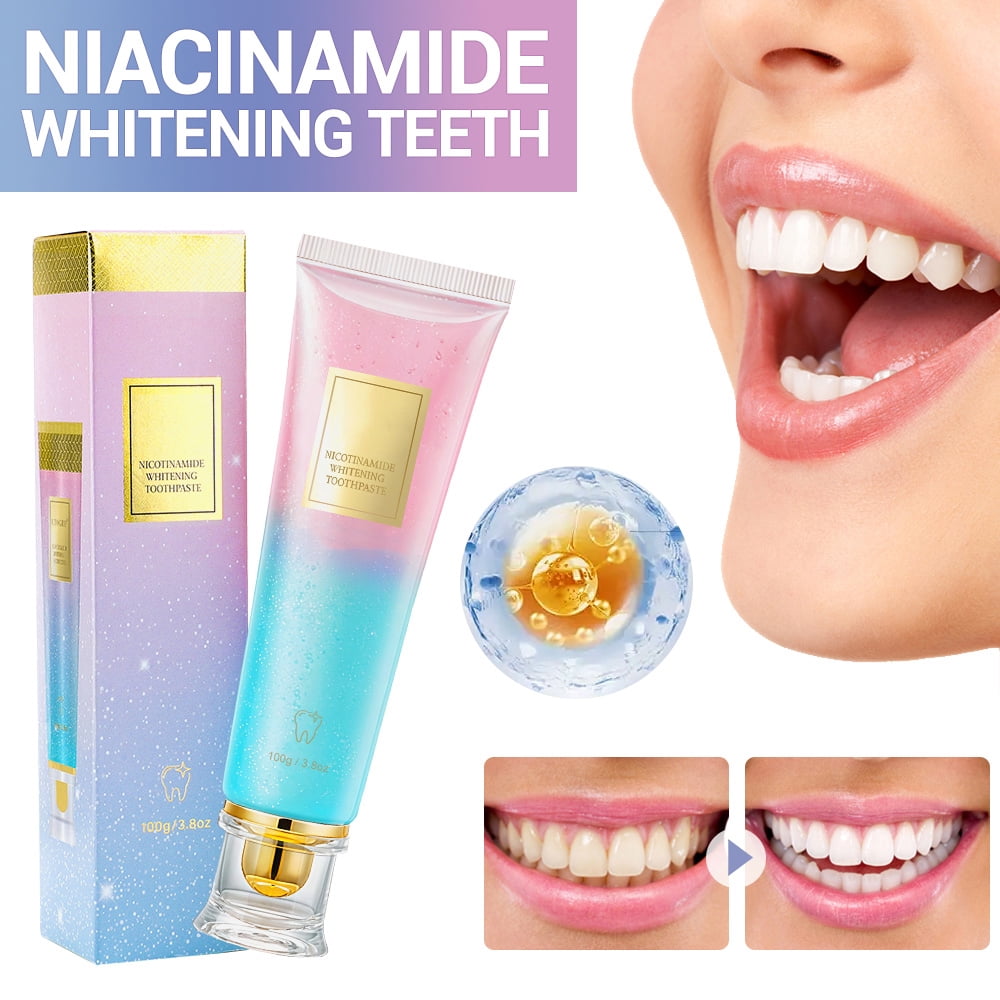 Niacinamide Whitening Toothpaste, Oral Care Fresh Breath Toothpaste, Adult Nicotinamide Toothpastes Remove Surface Stains (3.8 oz, 3Pcs)