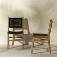 thumbnail image 1 of South Shore Agave Woven Rope and Teak Dining Chair, Set of 2, in Black and Natural, 1 of 11