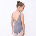 thumbnail image 7 of AHTJRT Leotards for Girls Dance Ballerina Costumes Summer Sleeveless Unitards Workout Gym Bodysuit Gray#02 14-15 Years, 7 of 7