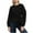 Black, variant on YUGYXL Women Long Sleeve Sweatshirt Pullover Fashion Casual Side Tie Knot Loose Fit Y2k Novelty Fall Outfits Clothes Black XL