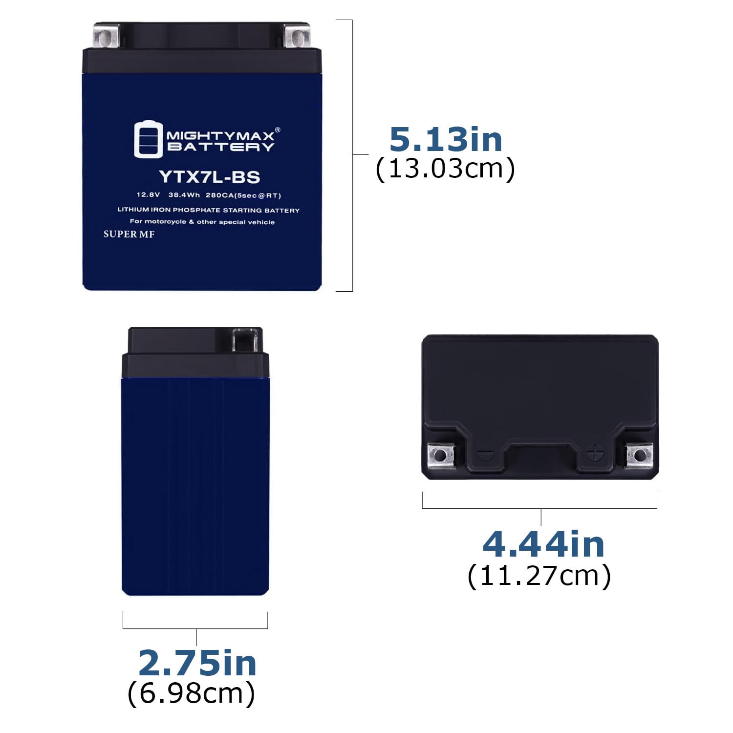 YTX7L-BS Lithium Battery Replacement for SealedAGM Motorcycle Battery