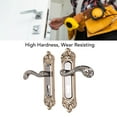 thumbnail image 4 of Indoor Gate Lock, Thickened Panel Door Handle Lock Set Thickened Handles Large Solid Knob Sturdy Rustproof with Keys for Office Kitchen Bathroom, 4 of 7