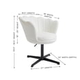 thumbnail image 2 of Impressions Vanity Melissa Swivel Modern Makeup Chair, 360 Degree Swivel Desk Chairs (White), 2 of 5