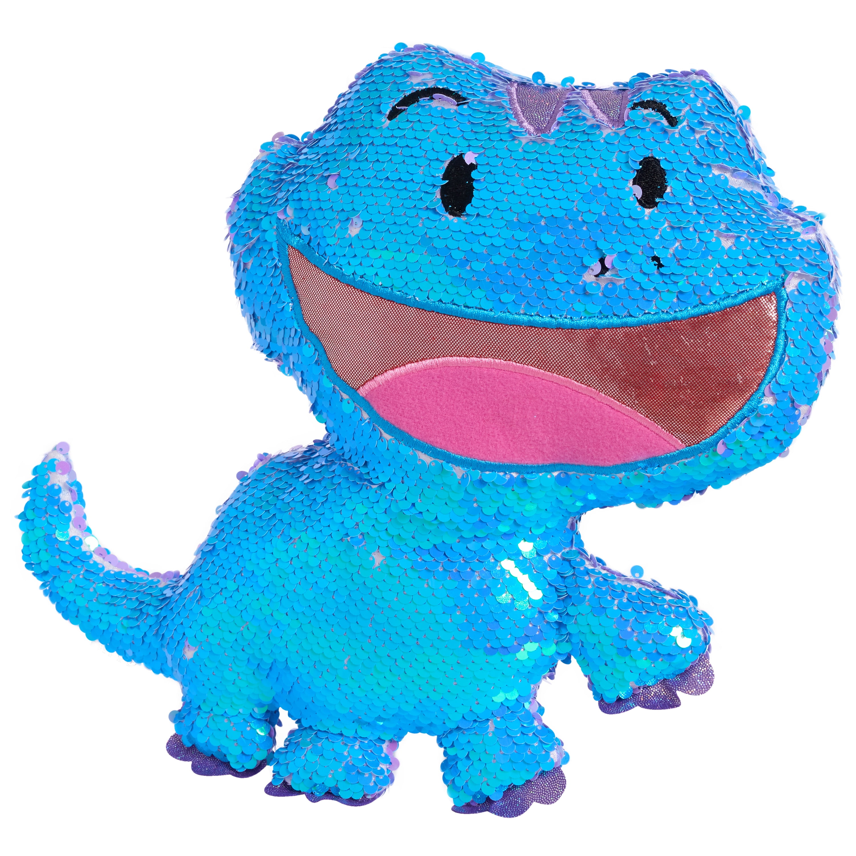 Just Play Disney’s Frozen 2 Reversible Sequins Large Plush Bruni the Fire Spirit, Blue and Purple, Pillow Buddy Toy for Kids, Kids Toys for Ages 3 up