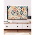 thumbnail image 3 of Boho Outdoor TV Cover 40 to 43 inch Vintage Orange Blue Abstract Ethnic Flower Texture Waterproof Dustproof TV Covers for Outside with Zipper Remote Control Pocket Flat Screen Protectors, 3 of 7
