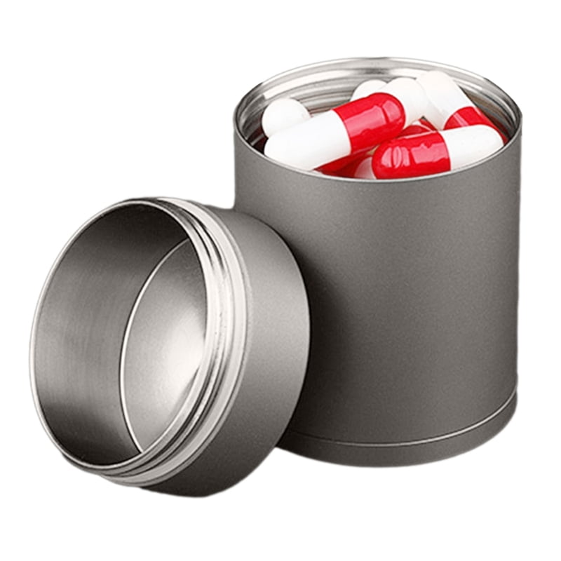 Titanium Alloy Canister Cans Portable Medicine Box Waterproof Sealing Bottle Large Capacity Pills Organizer for Outdoor