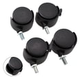 thumbnail image 3 of CHENGSI for 4 Pieces Furniture Caster Wheels Set M8 Swivel Castor with Brake for Coffee Table Restaurant Cart Machinery Equipment Black 39mm Diameter for General Replacement, 3 of 10