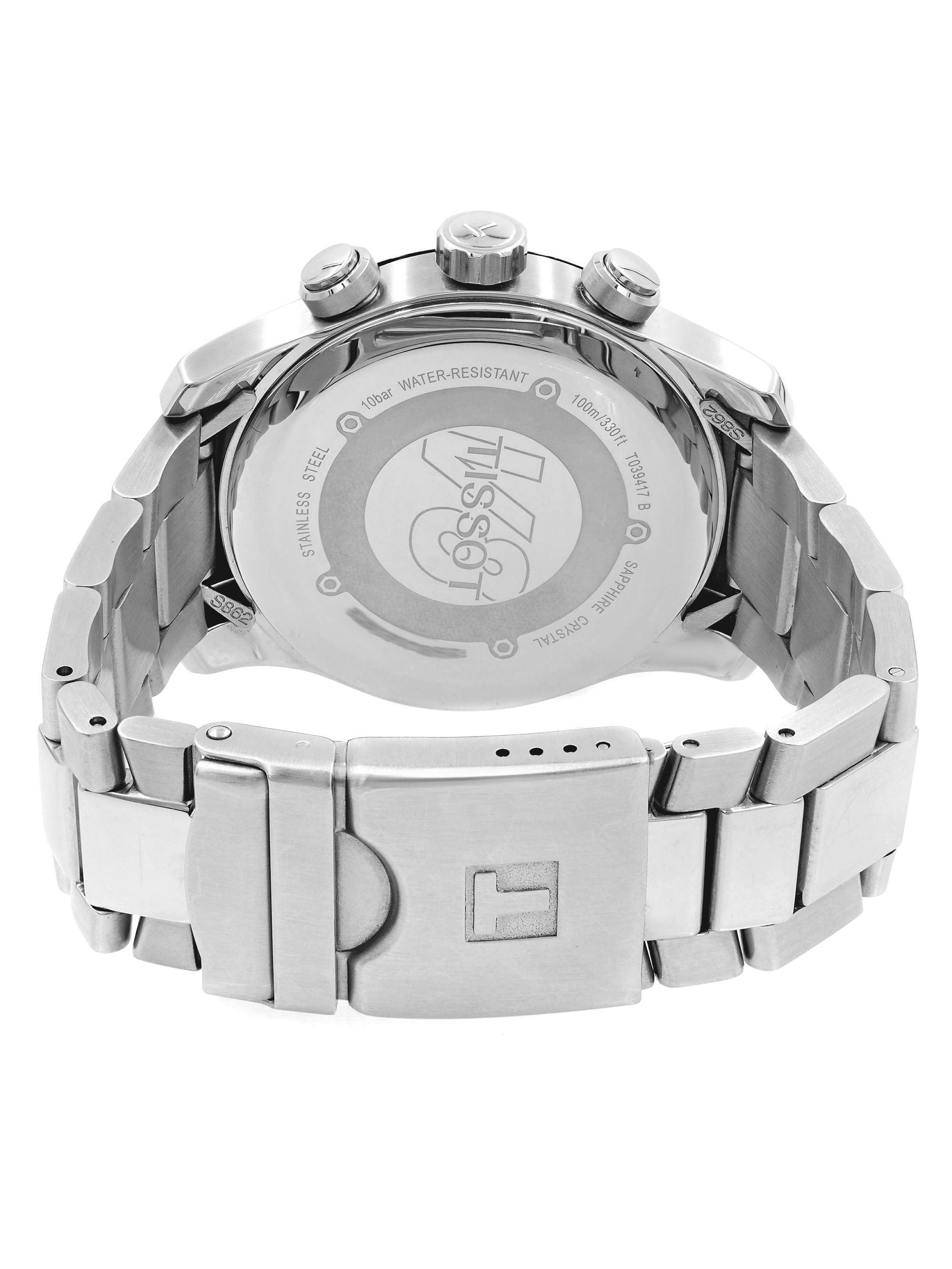 Tissot V8 Steel Chronograph Black Dial Quartz Mens Watch T039.417.21.057.00